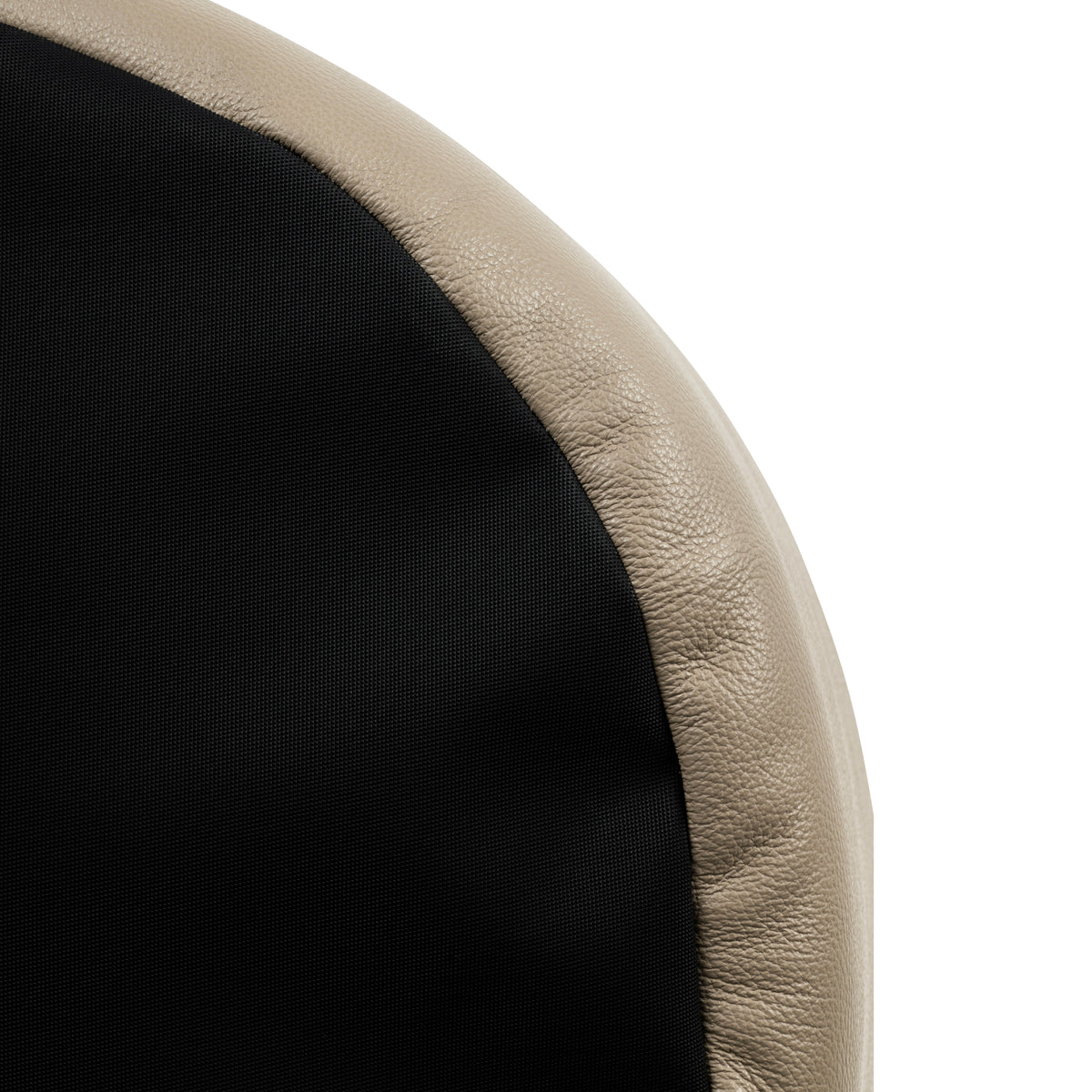 Round Leather Dog Sofa Beige