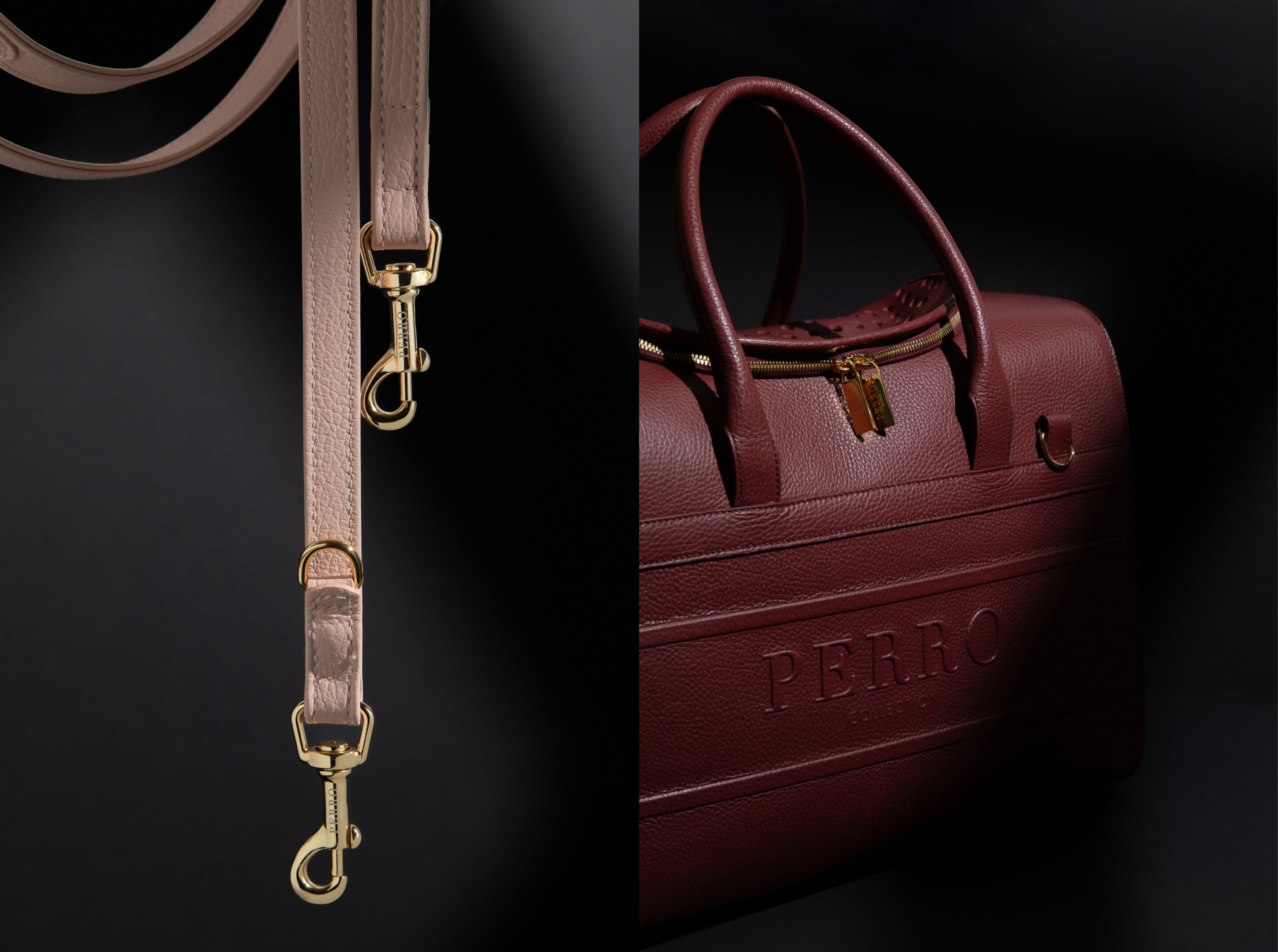 Valentine's day gift ideas red bag pink leash