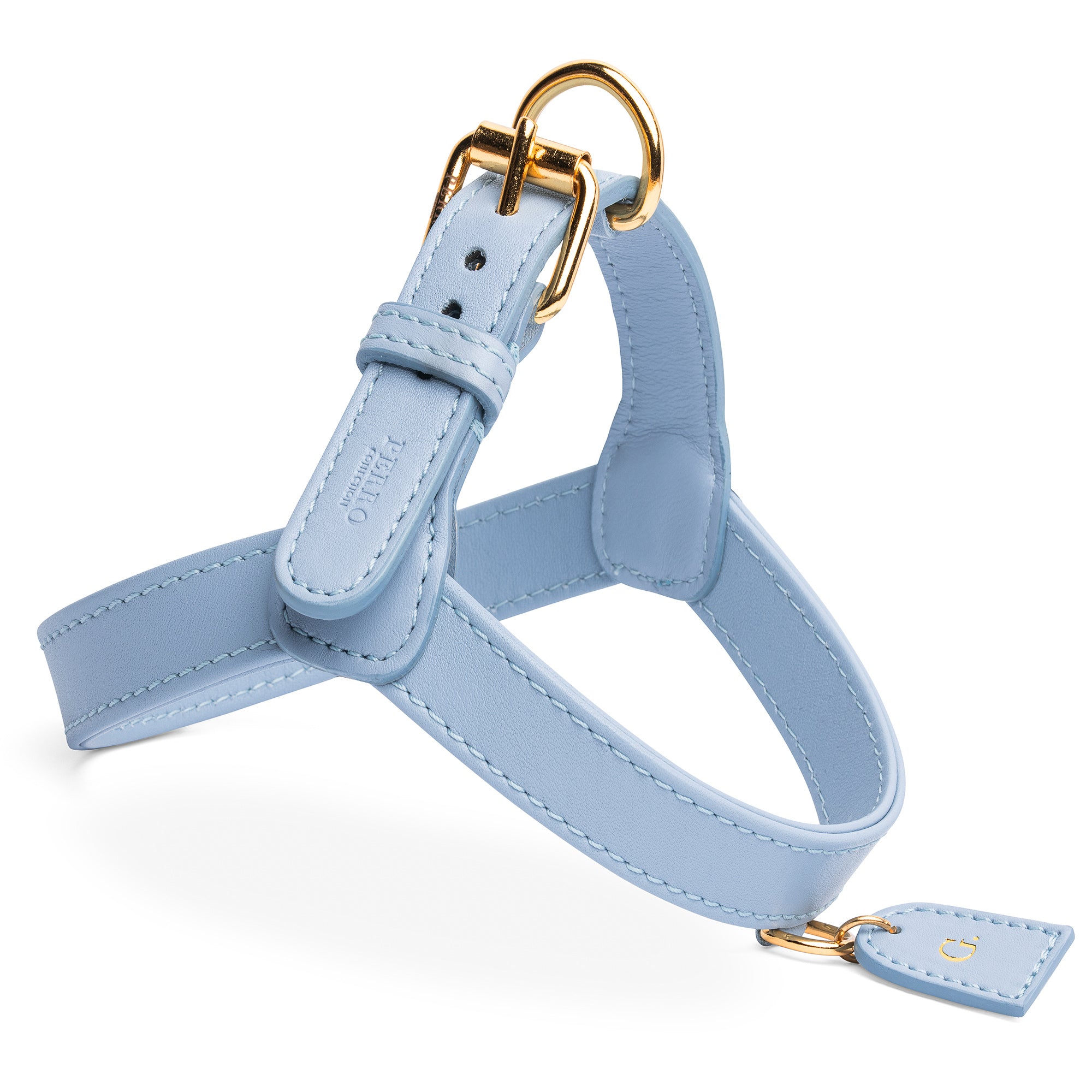 Baby Blue Leather Harness