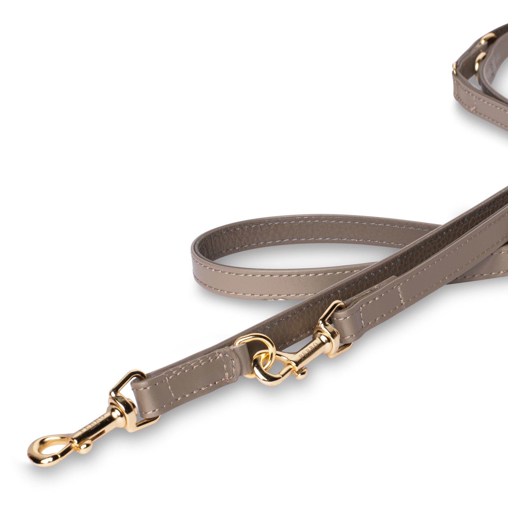 Taupe duo tone leash crop