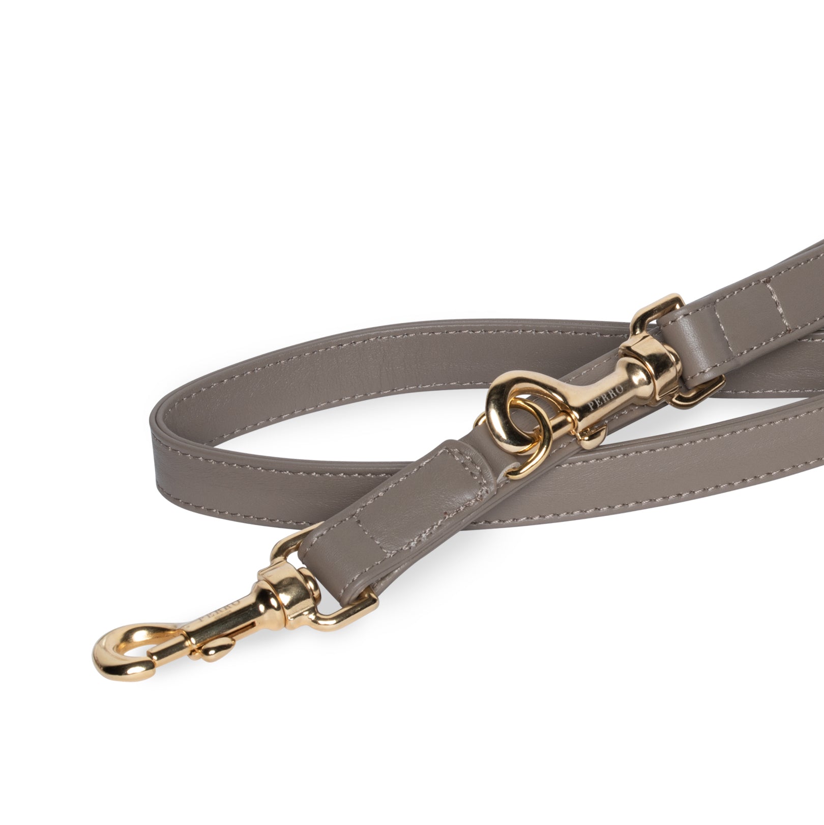 taupe long leash close up