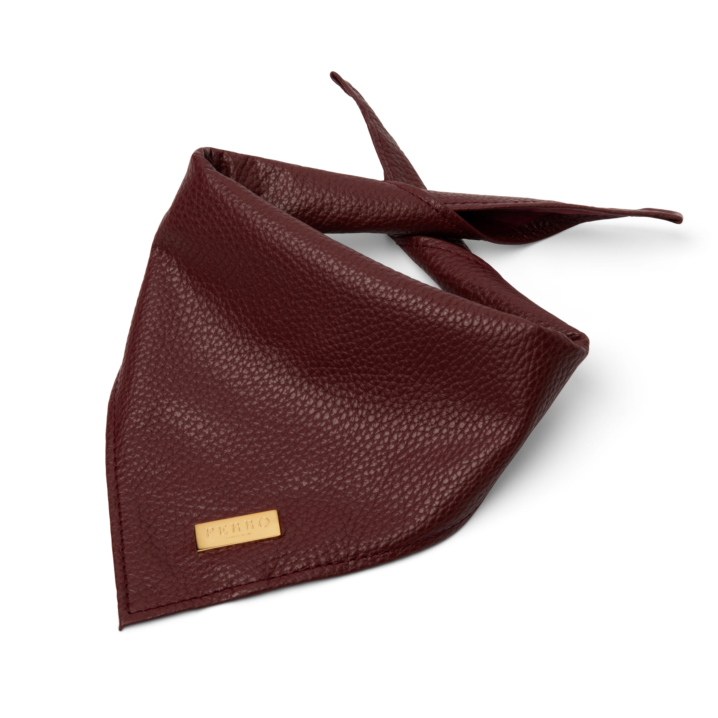 Leather scarf burgundy