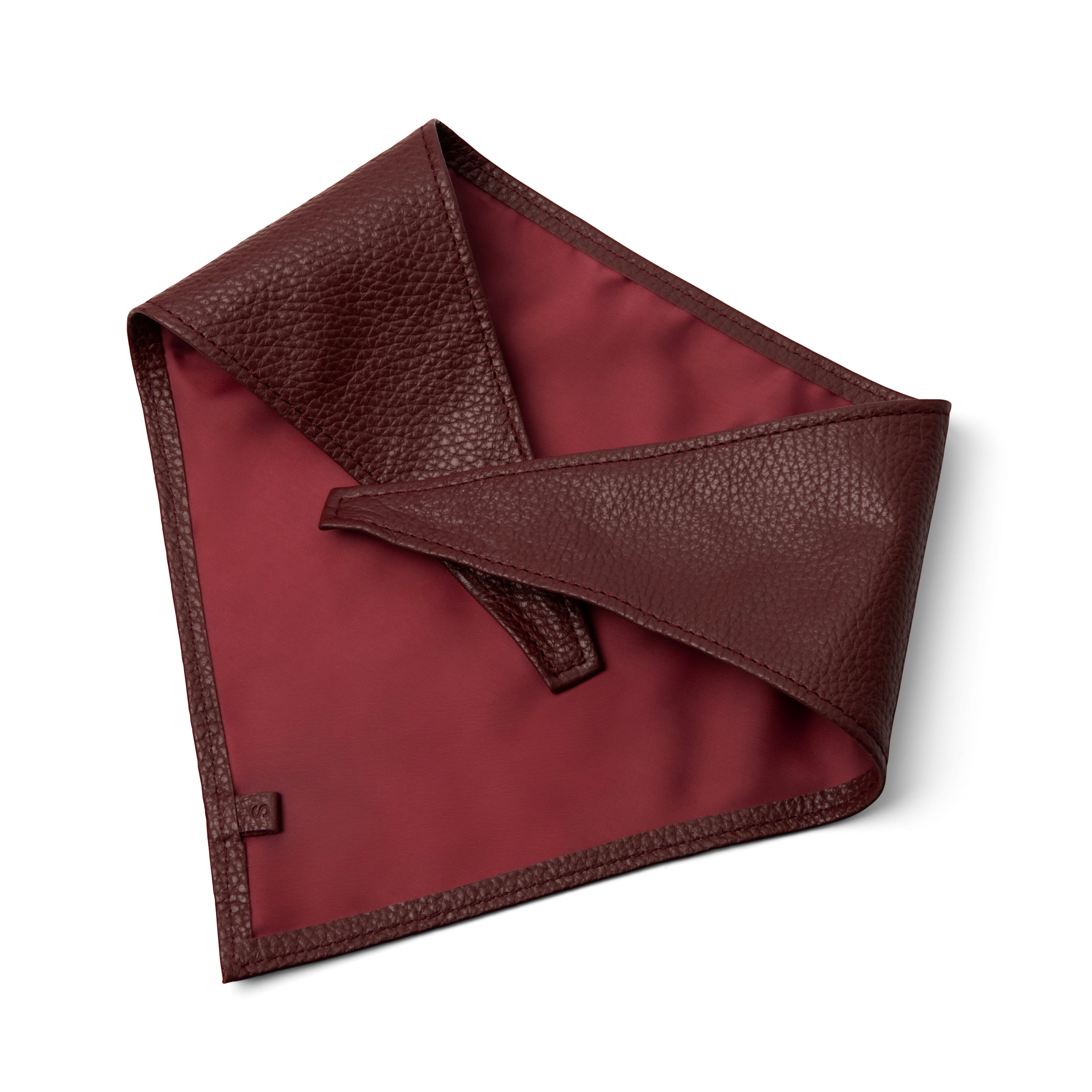 Leather scarf burgundy
