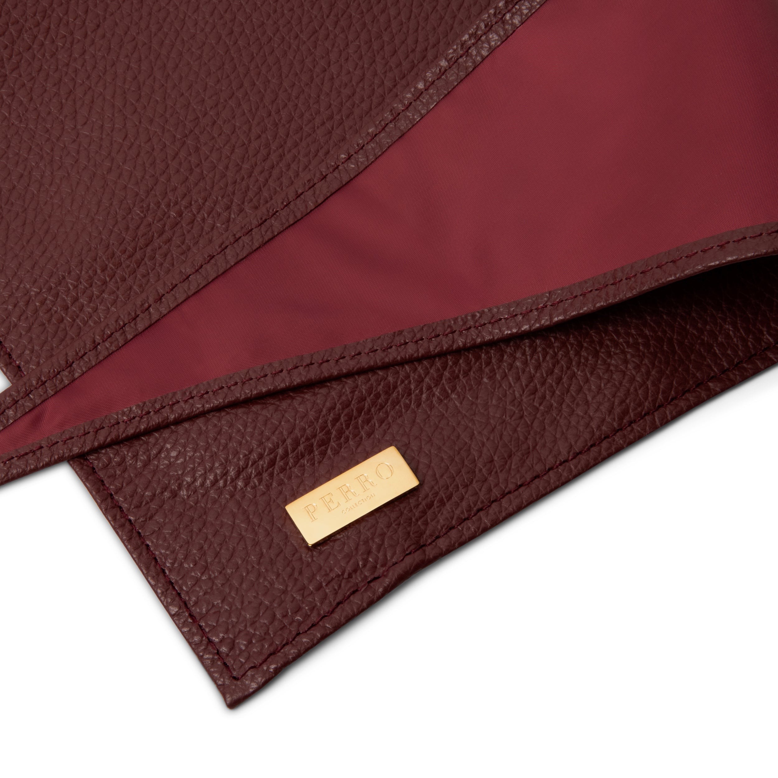 Leather scarf burgundy