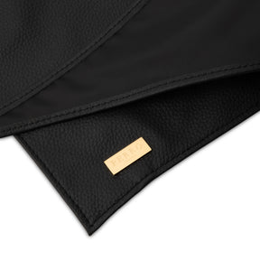 Leather scarf black