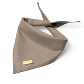 Leather scarf beige