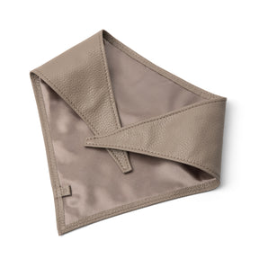 Leather scarf beige