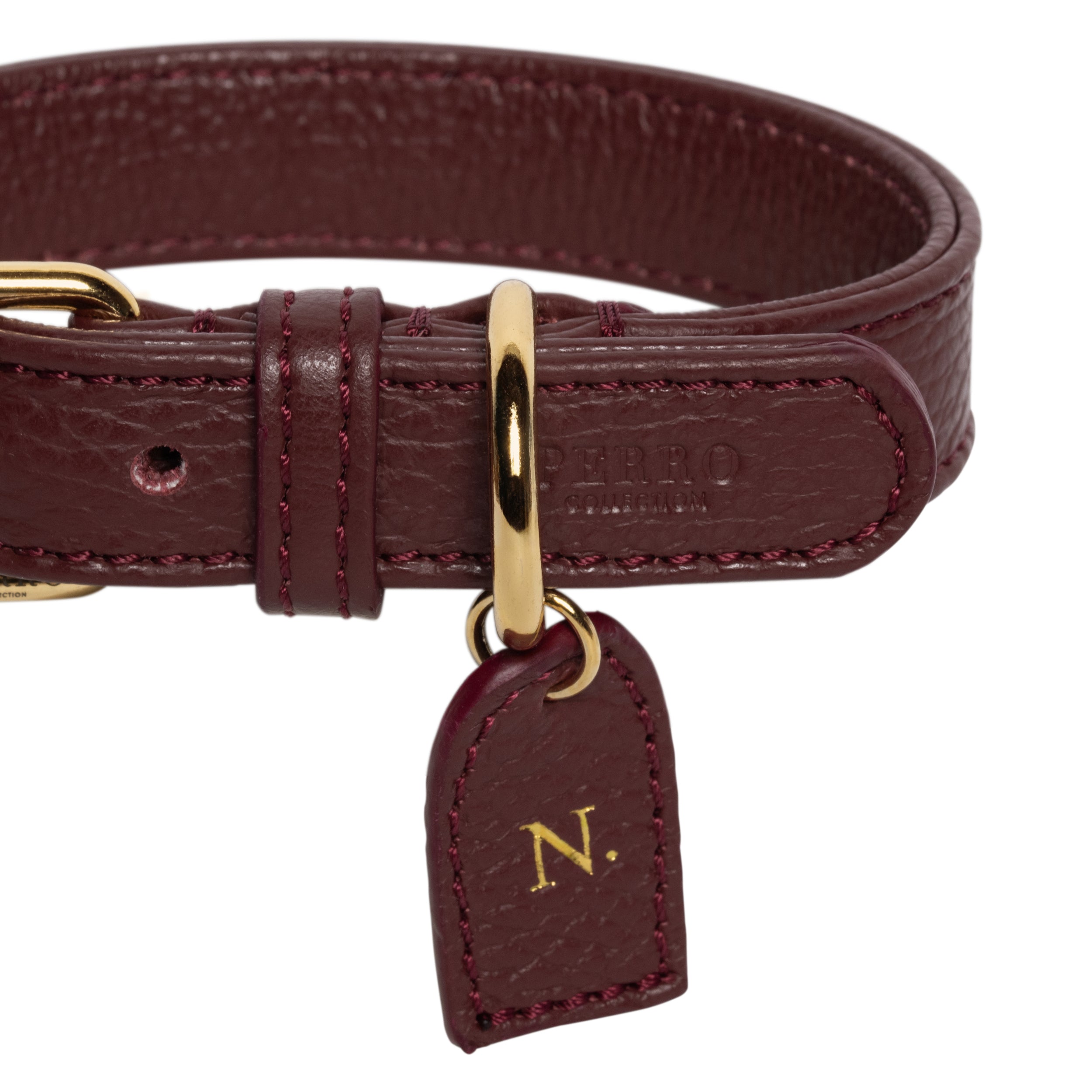 Burgundy collar