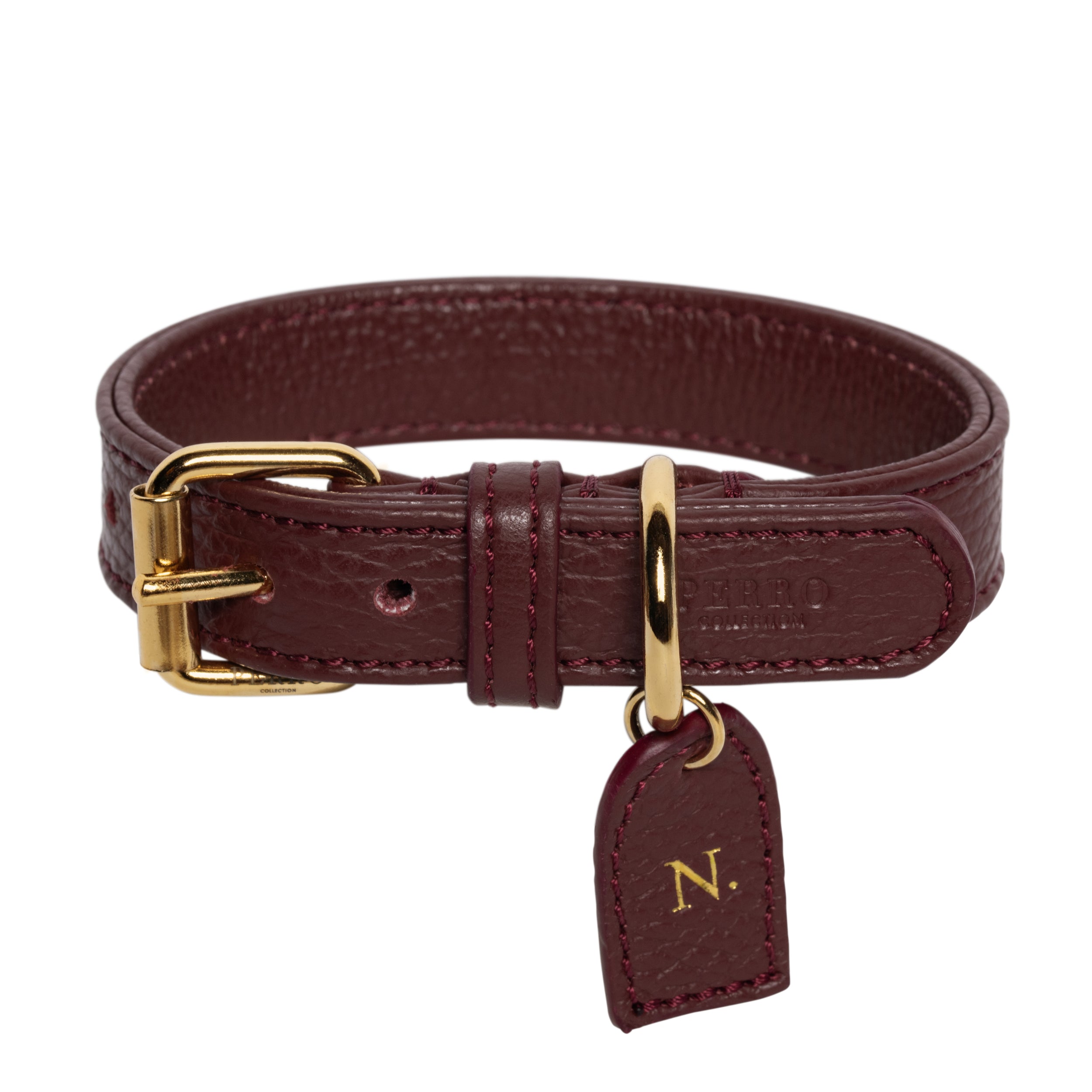Burgundy collar