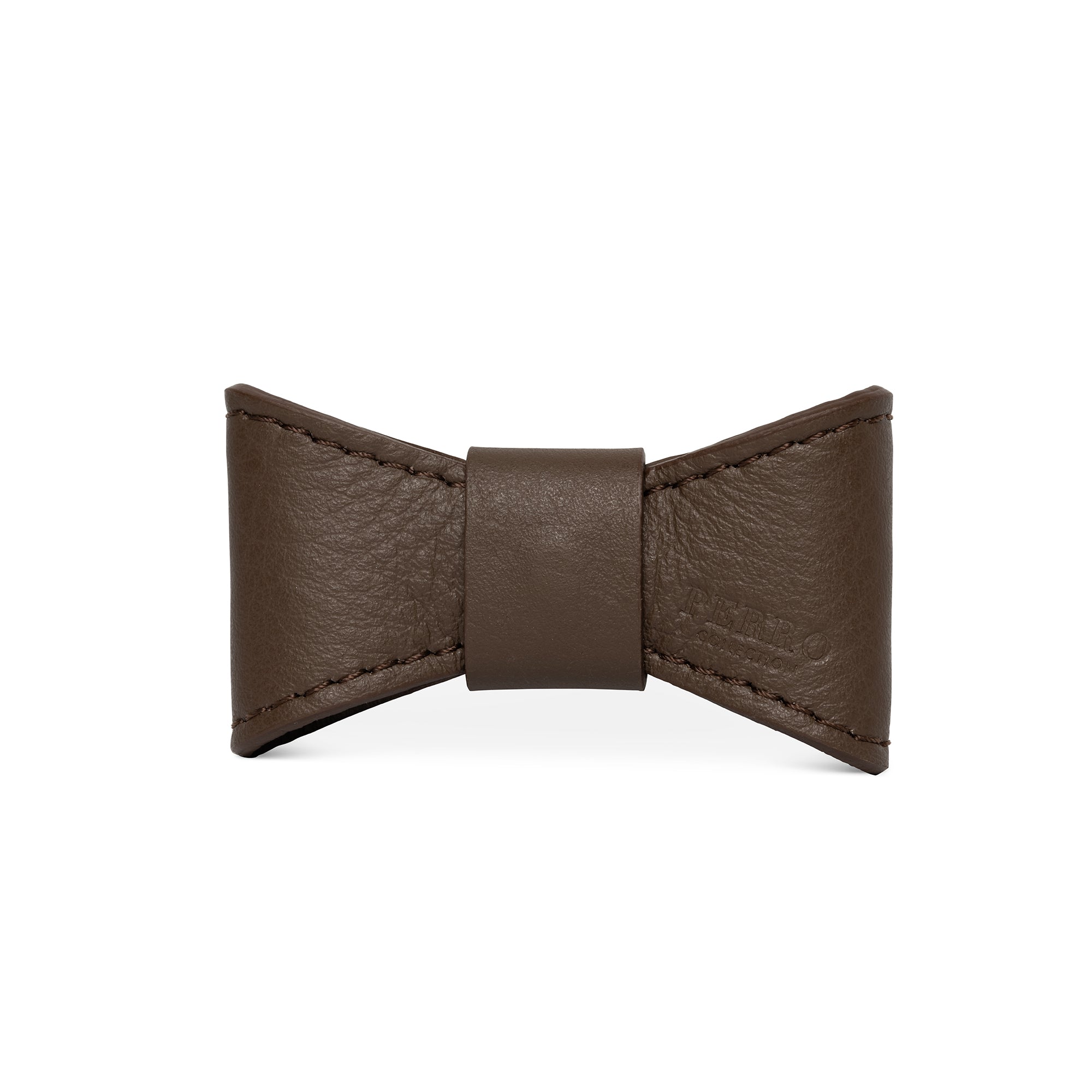 Marrone Leather Bowtie