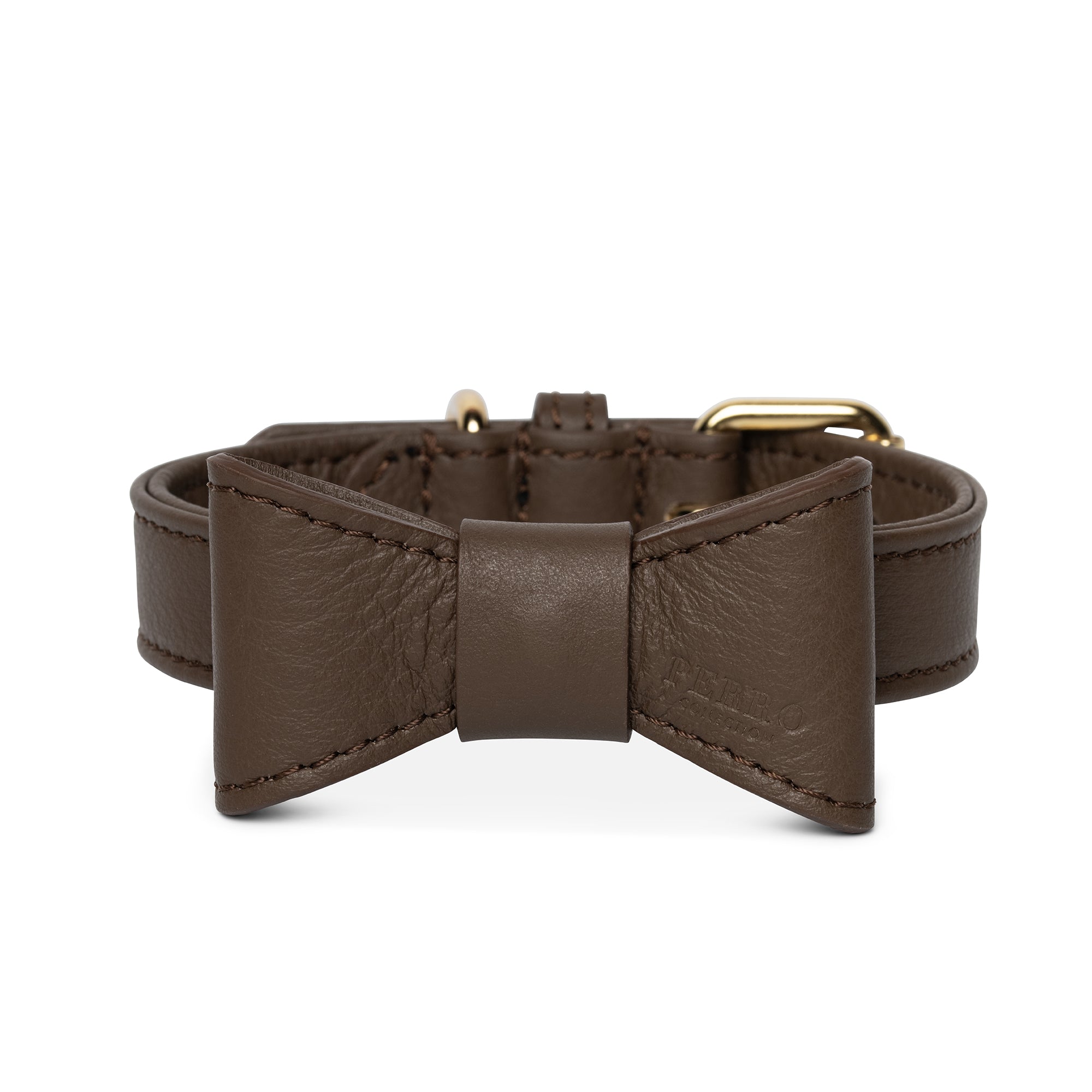 Marrone Leather Bowtie