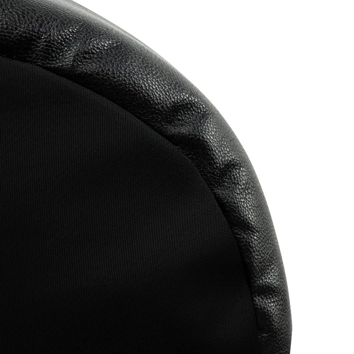 Round Leather Dog Sofa Black