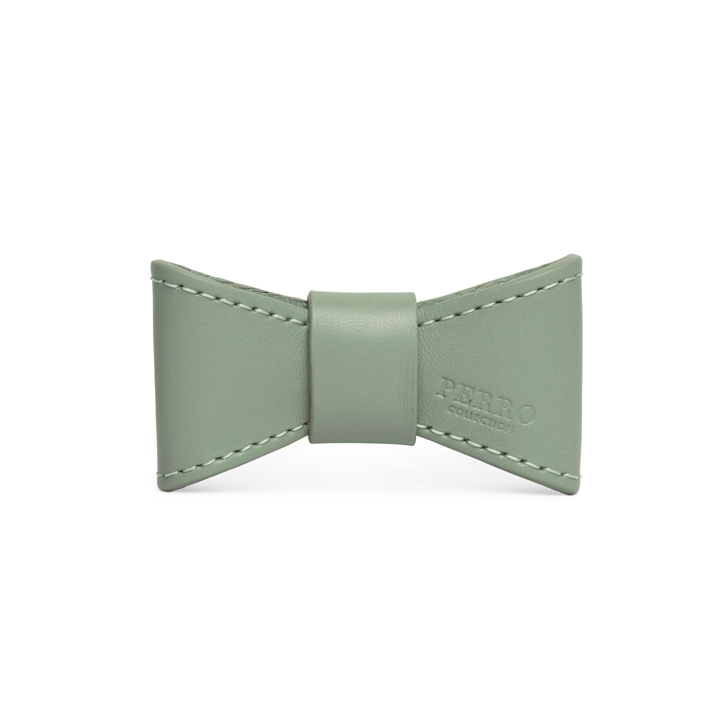 Sage Leather Bowtie