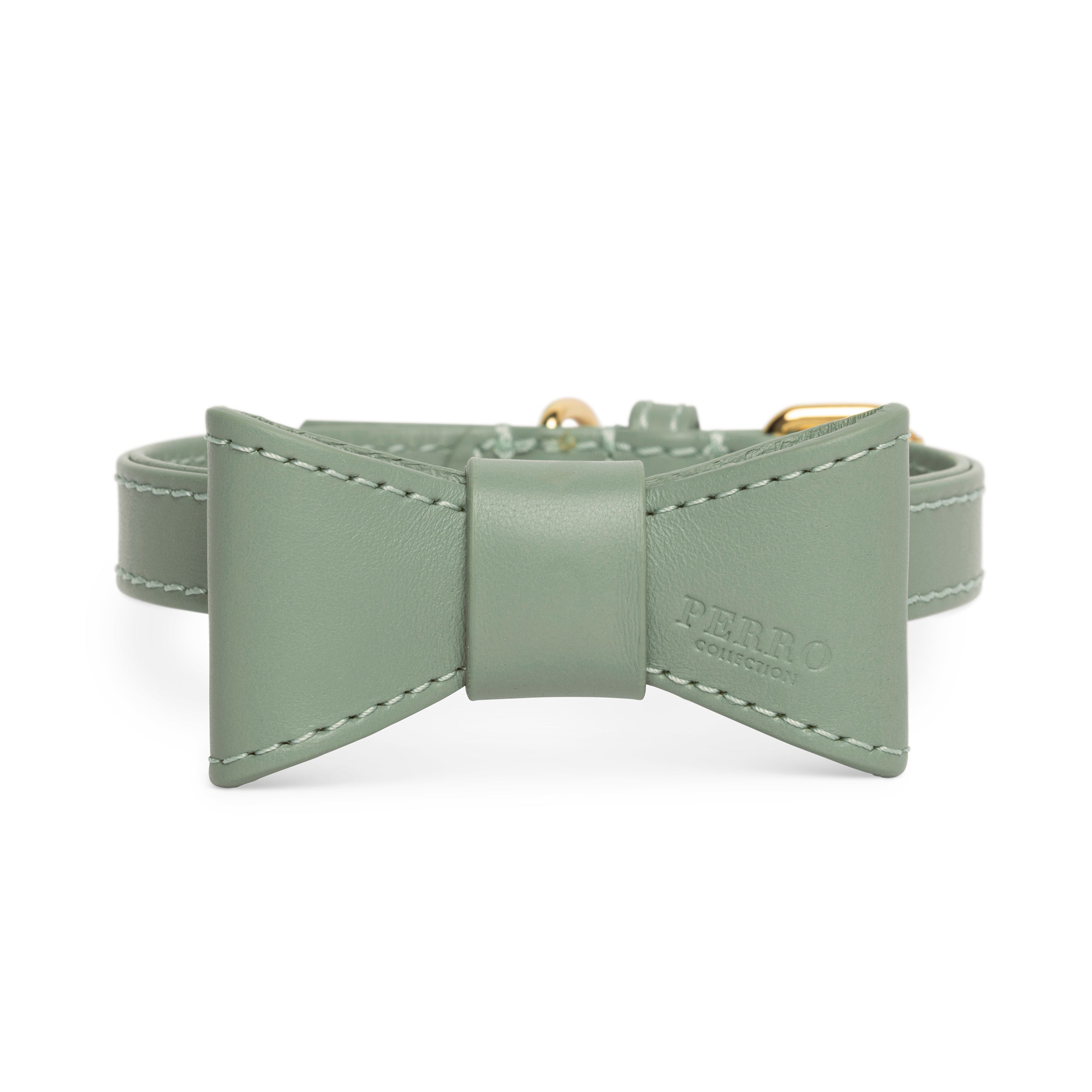 Sage Leather Bowtie