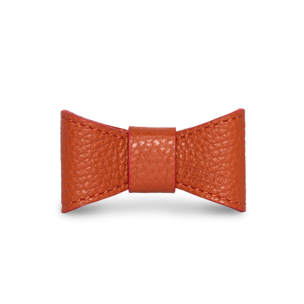 Ginger leather bowtie