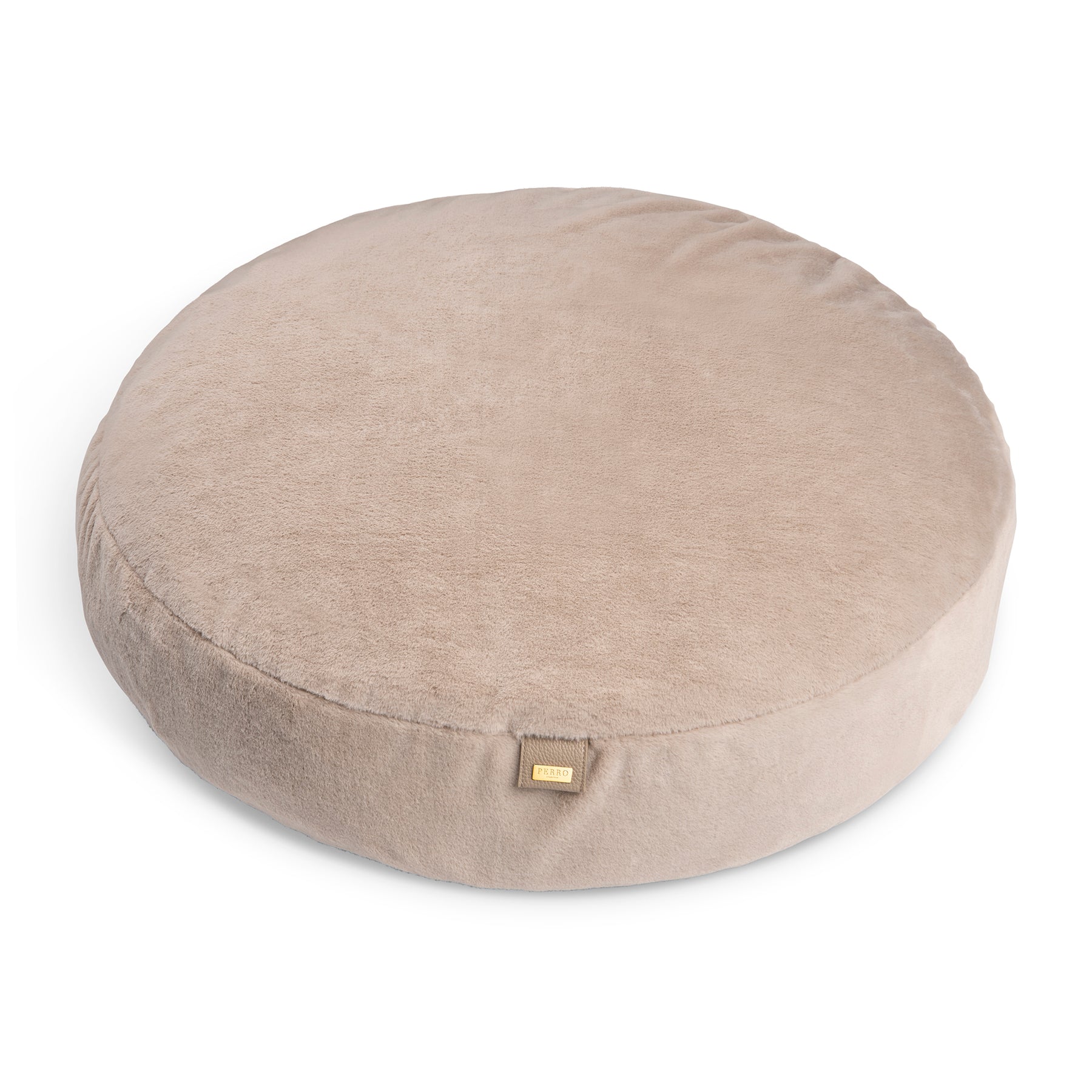 Round cushion taupe