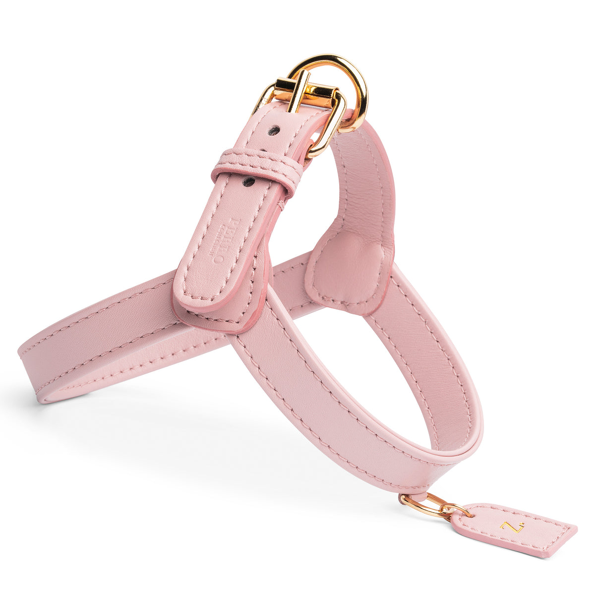 Blush Harness Leather soft pink harness for dogs by Perro Collection