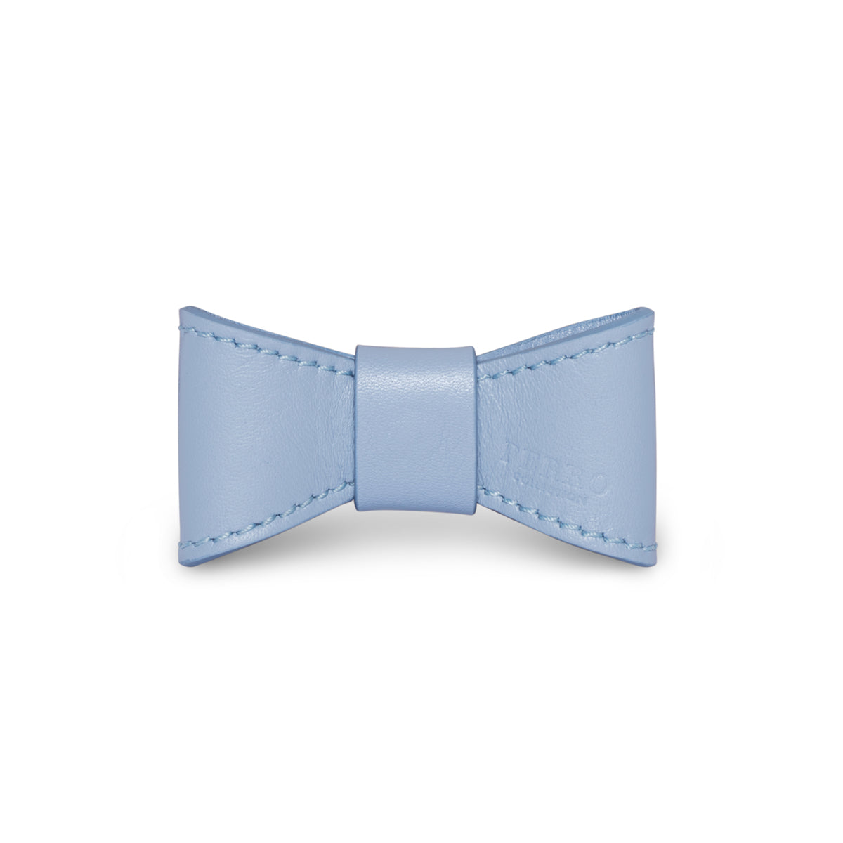 Powder Blue Leather bowtie