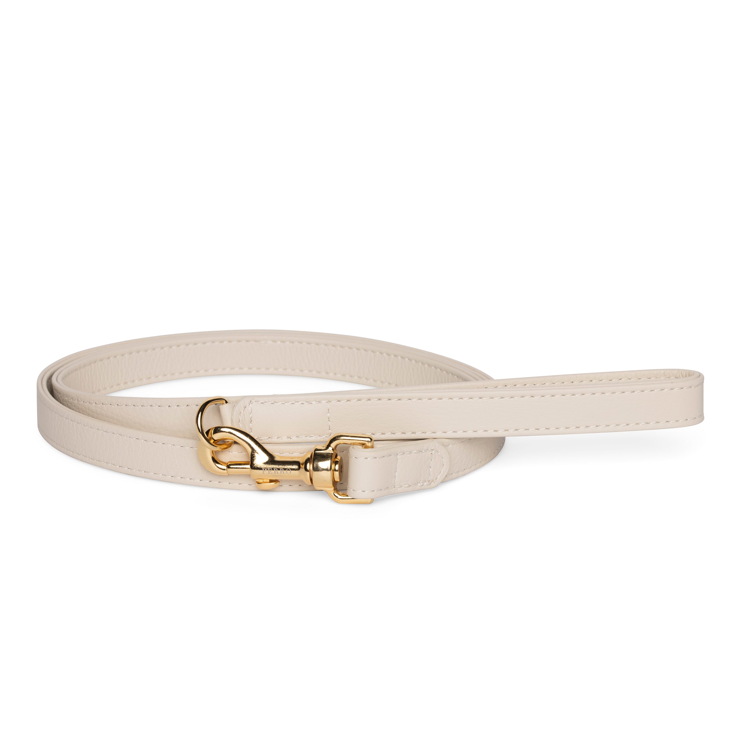 White Wedding Leash - Luxurious leather dog leash in Wedding White