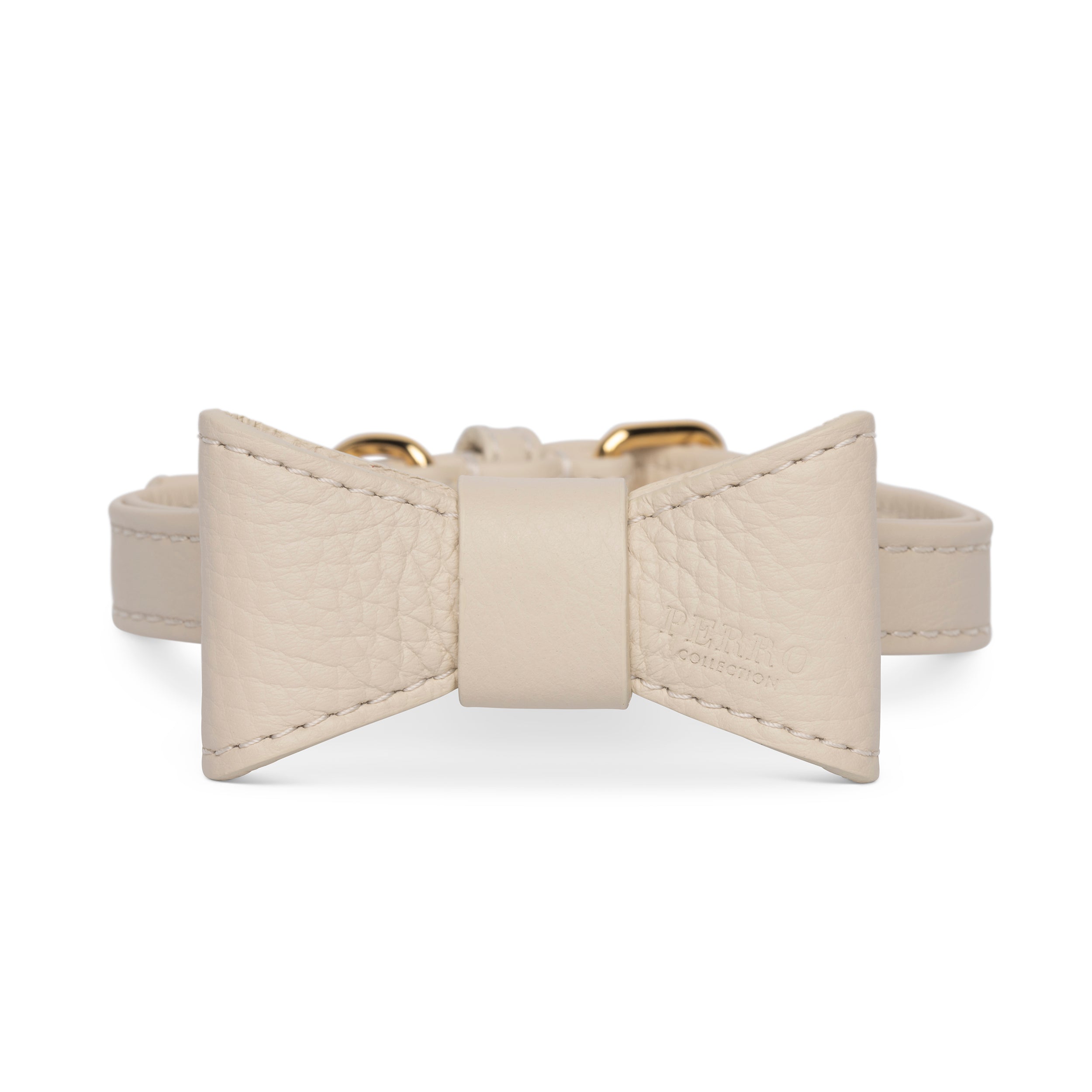 White Wedding Leather Bowtie